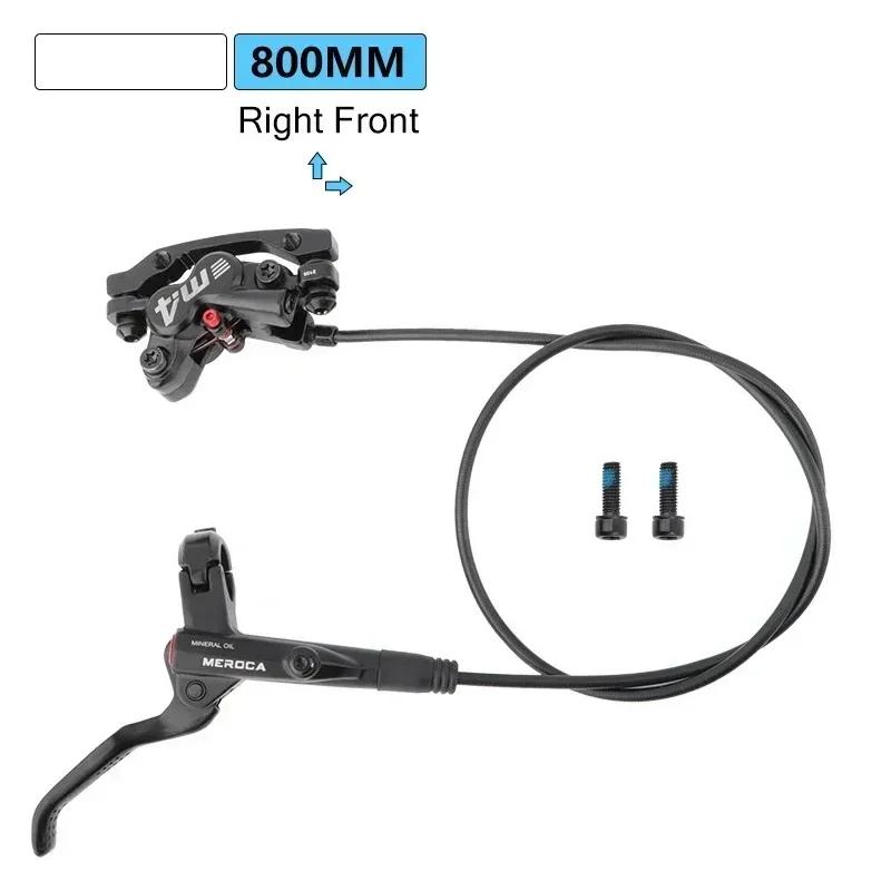 Freni Meroca 4 Pistoni Freni Idraulici Freni per Bicicletta Mtb Pinza Rotor 160mm Set Bicicletta da Montagna 800/1400mm per E4 ZEE M420