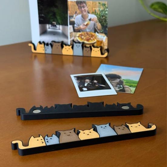 1/2Pcs Cat Refrigerator Magnet Photo Holder Home Office Kitchen Whiteboard Locker Fridge Kitten Magnetic Decoration Ornament