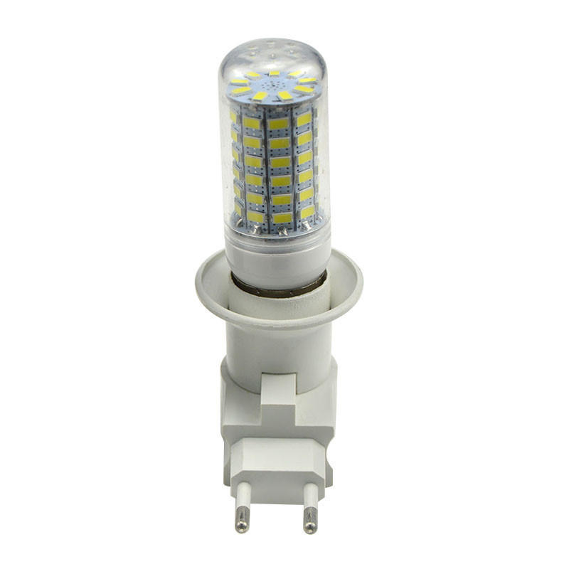 5pcs Light Bulb Socket To Eu Plug Adapter/power On-off Control Switch