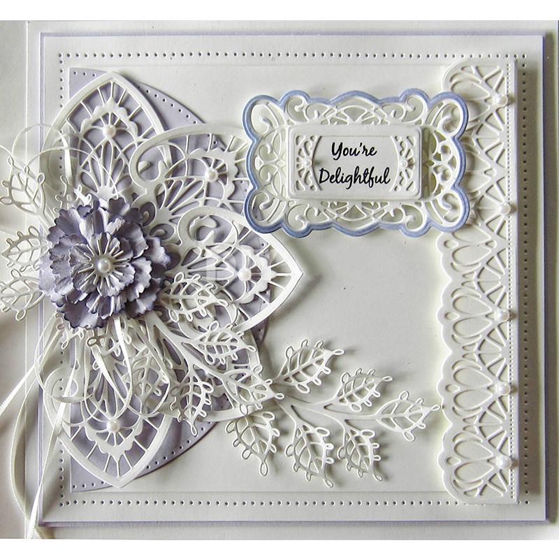 Lace Edged Leaves Dies Cut Metal Cutting Dies Stencil Scrapbooking Paper Cards Decorative Crafts