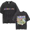 Washed Vintage System of A Down Tshirt Women Cotton Quality Short Sleeve Tees Male Rock Music Band Cartoon Graphic T Shirts
