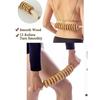 Body Fascia Massager Anti-slip Handle Wood Grooved Gear Arms Legs Thighs Buttocks Smooth Roller Massager for Back Relaxation