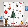 2pcs,Curtains Cute Christmas Seamless (2) Modern Curtains&Window Treatment Yarn Curtains Home Decor Use for Bedroom, Living