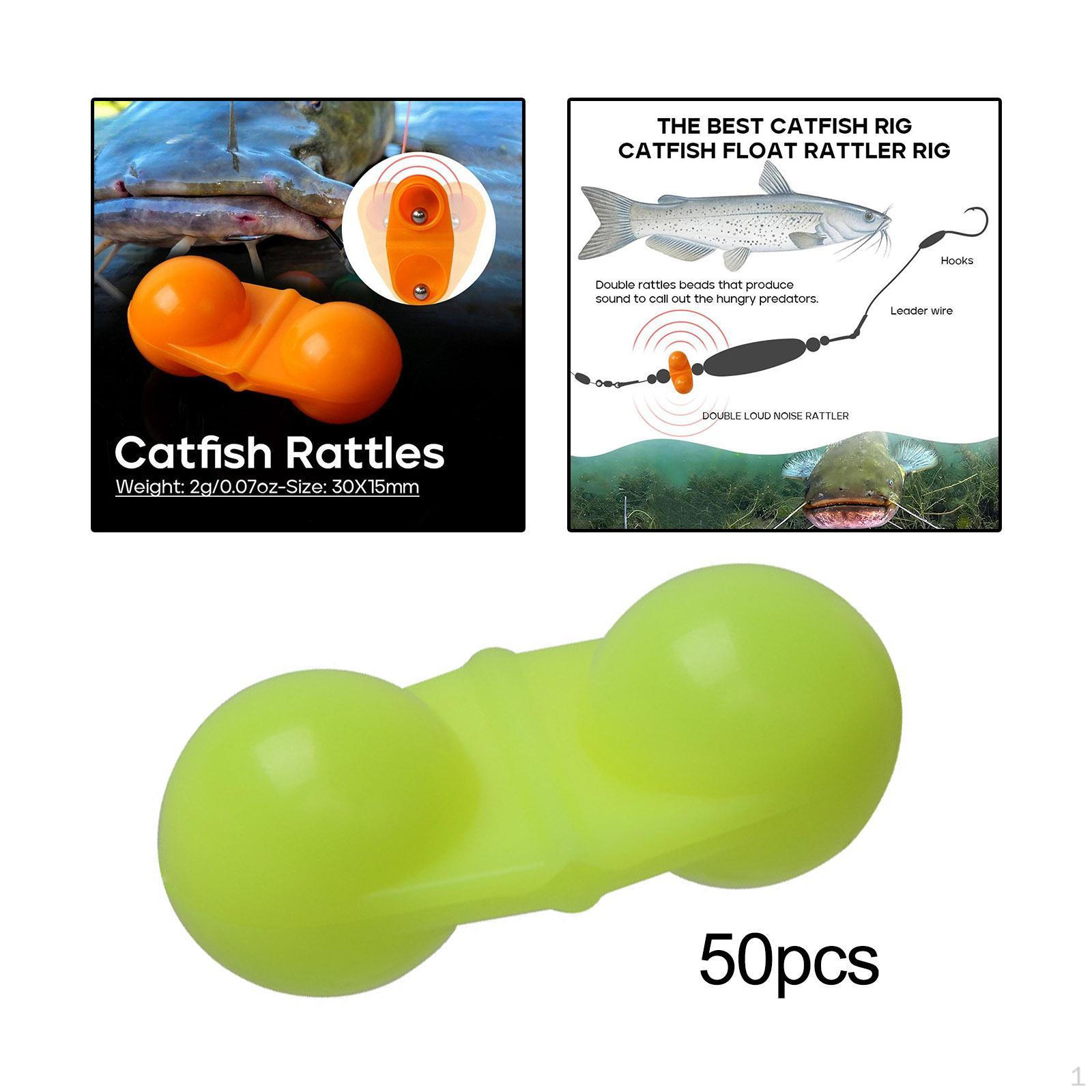 

50 штук рыболовные двойные погремушки бусины аксессуары инструмент для привлечения рыбы сигнальные колокольчики для поклевки Yellow