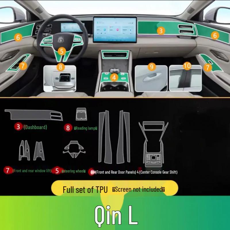 BYD Qin L-Dmi Dashboard & Screen Protective Film for Interior Modification