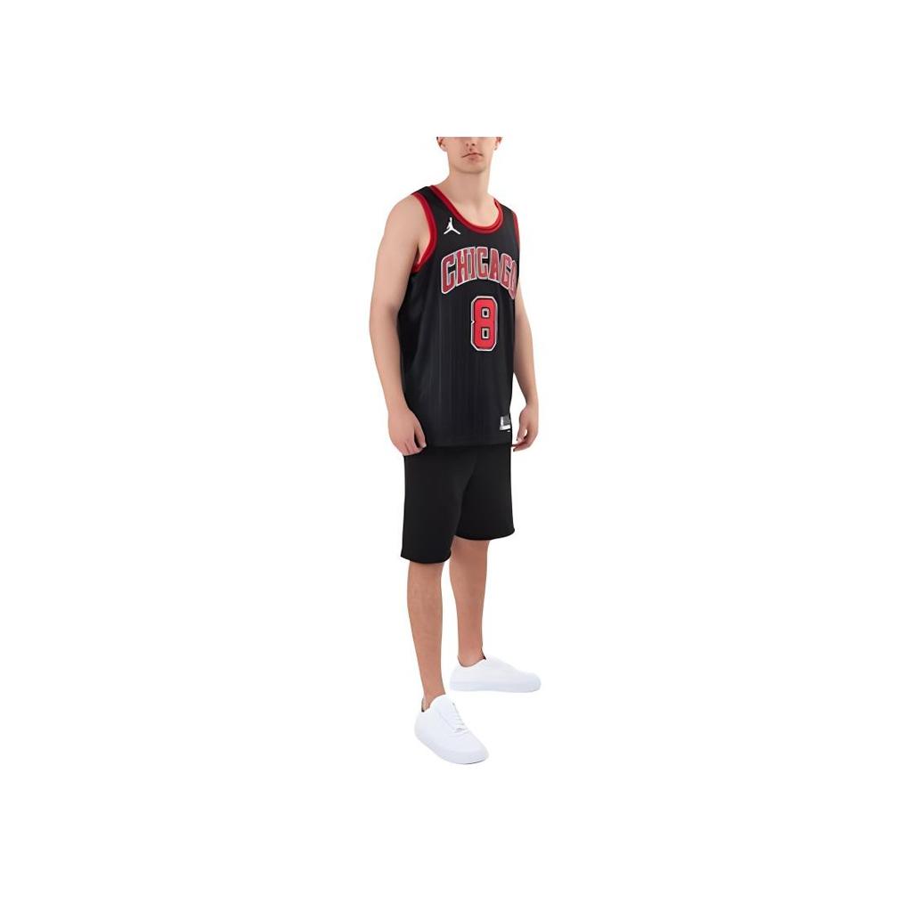 Jordan NBA Atmungsaktives Basketball Tank Top Fan Edition 22-23 Chicago Bulls LaVine Nr.. 8 Herren Tops Schwarz DO9521-012