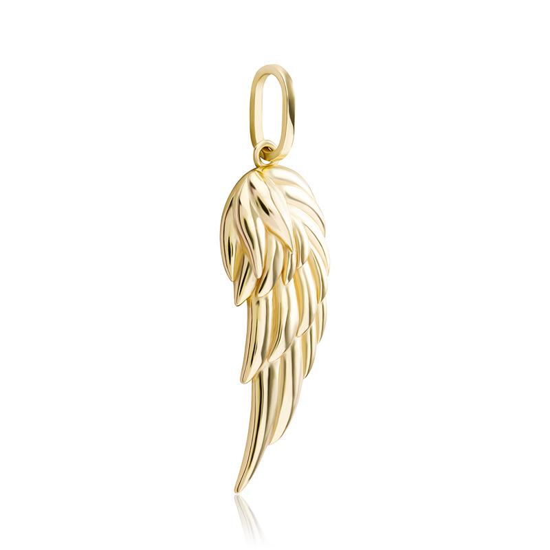 925 Silver Feather Pendant Hip-Hop Necklace for Men and Women