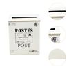 Wall Hanging Mail Box Opinion Box Metal Postbox Letterbox Wall Mounted Mailbox for Outdoor Yard Home Office Front Door Garden