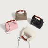 2024 Summer New Niche Beaded Handheld Lunch Bag, Chain Bag, Fashionable Versatile Dumpling Bag, Single Shoulder Crossbody Bag