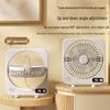 Silent Rechargeable Desktop Fan with Digital Display & Large Airflow
