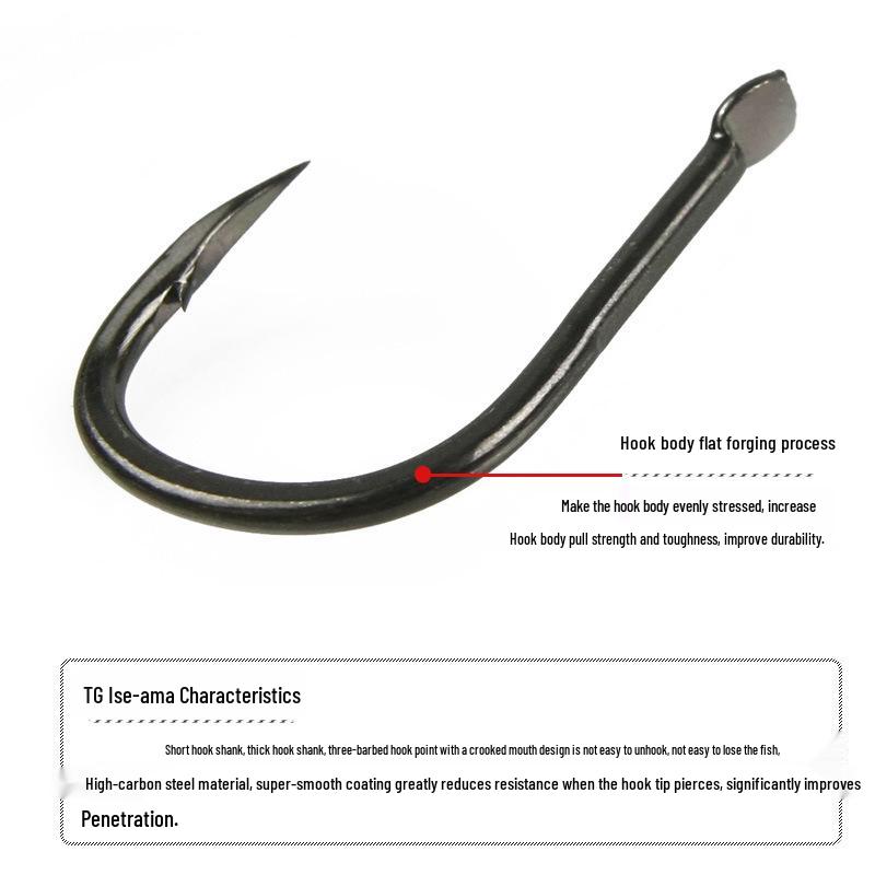 Thickened Barbed Triangle Tooth Iseama Fish Hook for Giant Fish