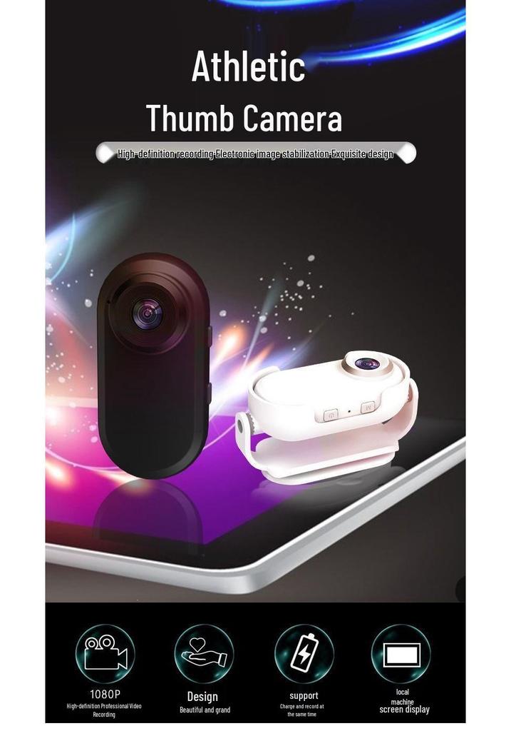Portable 360° Panoramic Sports Camera with Chest/Neck/Hat Mount & Magnetic Car Anti-Shake Feature