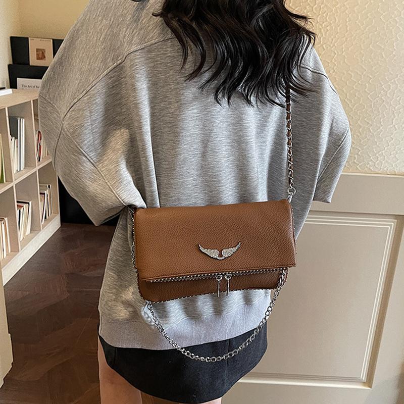 New Luxury Square Bag, Chain Strap Vintage Adjustable Shoulder Crossbody Bag, Minimalist Purse for Daily Use Women Bag