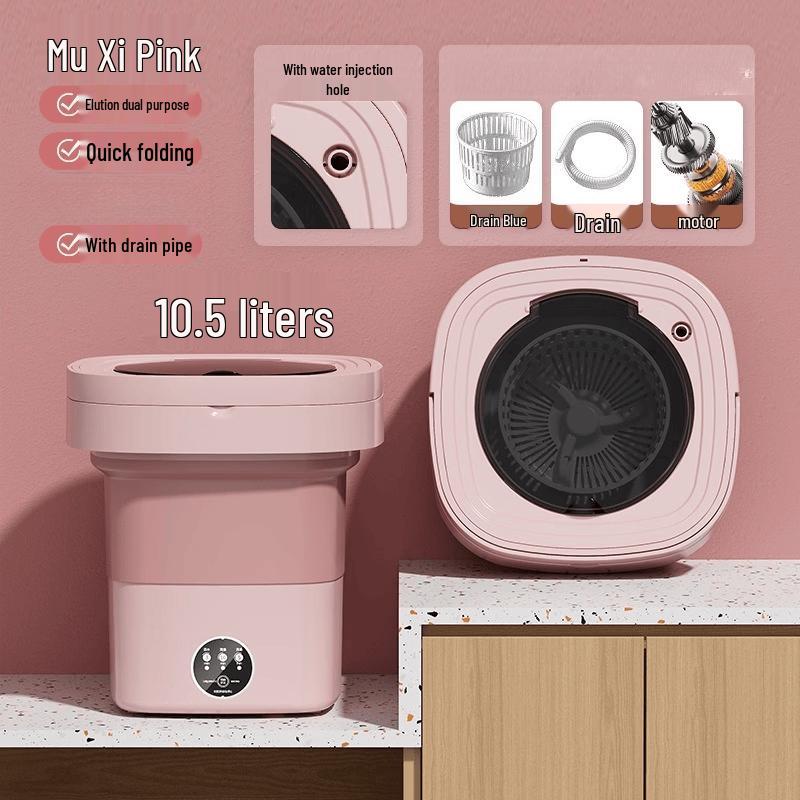 ZISIZ 10.5L Portable Folding Mini Washing Machine