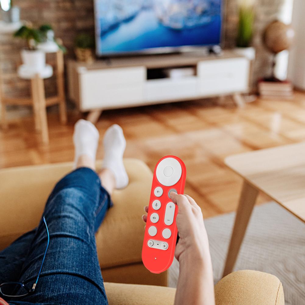 Silicone Remote Case Protective Controller Sleeve Skin TV Remote Control Case Remote Cover for Google TV Streamer 4K Remote