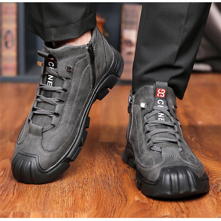 Men's Northeast High-Top Waterproof Snow Boots - Winter Warm, Plus Velvet, Trendy, and Protective.
