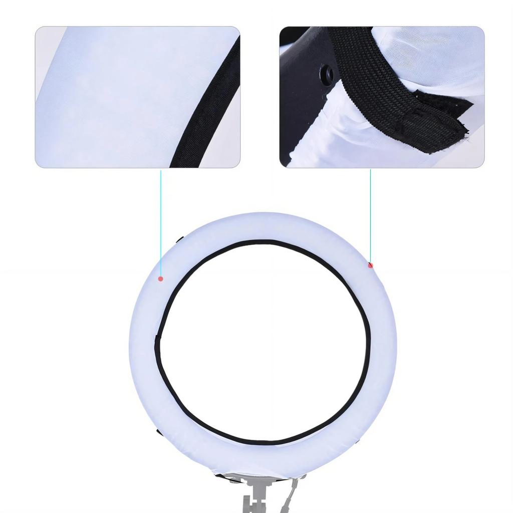 18inch Foldable Nylon Circular Light Diffuser for Easy Storage and Travel Offering Soft Light for Photography and Video