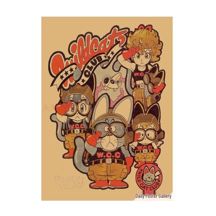 Arale Anime Poster von Akira Toriyama - Dekorative Cartoon-Wandkunst für Kinderzimmer