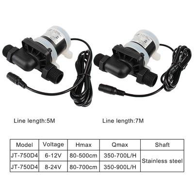 DC 12V 24V Brushless Solar Motor Water Pump Water Heater Shower Floor Heating Booster Pump Micro Submersible Water Pump