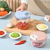Manual Pull Crusher Food Chopper Sharp Stainless Steel Manual Meat Mincer Garlic Chopper Rotate Garlic Press Kitchen Accessories