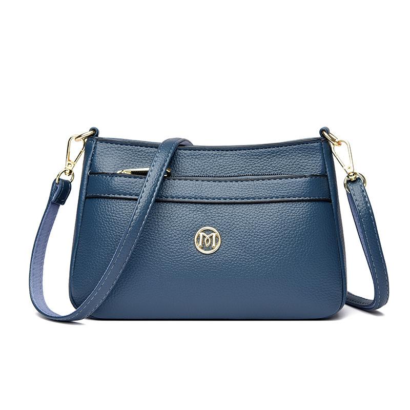 Mittlere Mutter Damen Schultertasche Umhängetasche ältere große Kapazität weiches Leder leicht wechselnd Handytasche