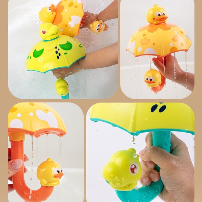 Duck Theme Shower Toy Water Sprinkler Bath Toy For Toddler Fun Bathtub Playset Bathroom Pool Baby Bathing Accessory