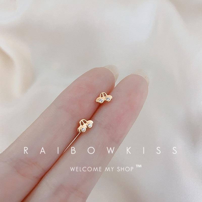 Fashion Earrings For Women Mini Candy Sweet Hypoallergenic Stud Ear Girls Minimalist Gold Color Flower Piercing Jewelry Gifts