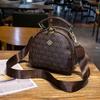 Neue Mode High-End bedruckte kleine runde Tasche lässige Damentasche Retro-Stil vielseitige Umhängetasche