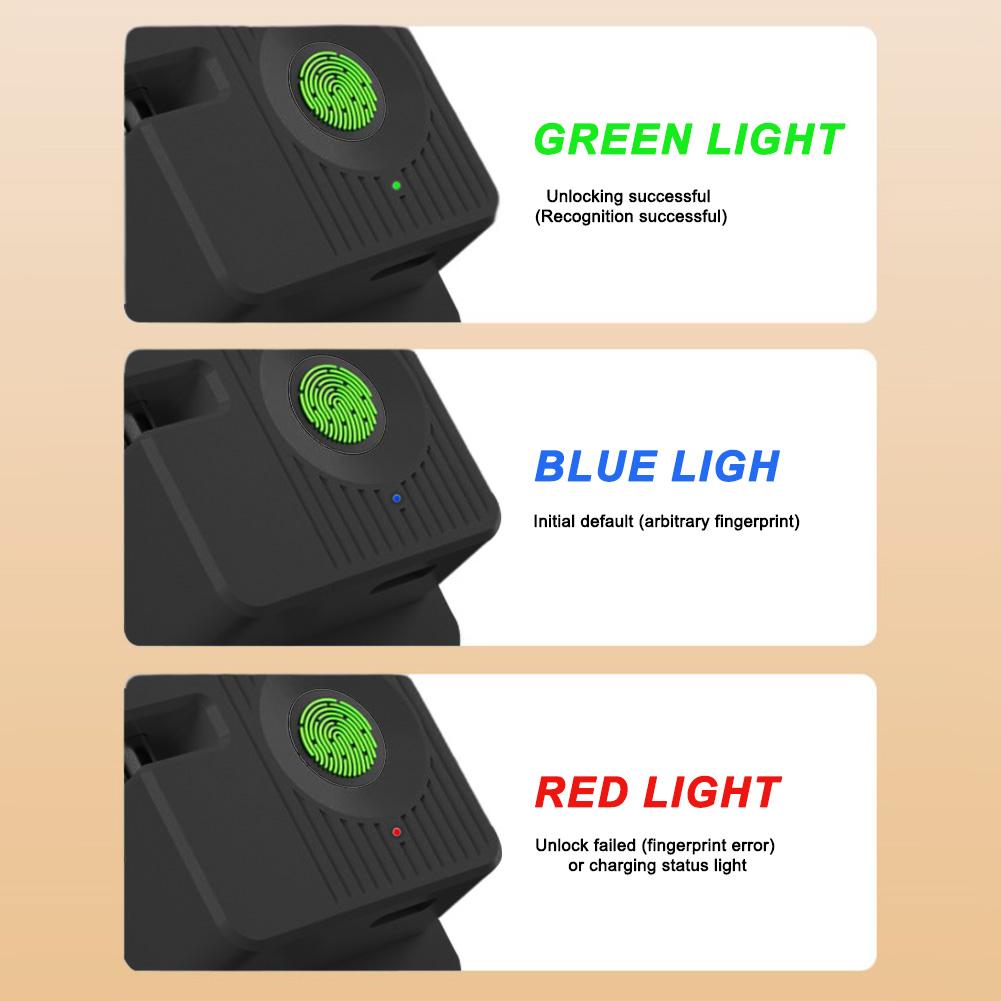 Fingerprint Lock for Child Safety Doors Drawers Cabinets with Fast Fingerprint Recognition and Type C Charging Port