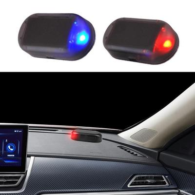 Mini LED Solar Car Warning Light Night Safety Simulation Alarm Wireless Anti-theft Warning Light Flashing False Alarm Light