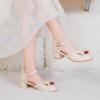 Girls' Cute Lolita Mid-Heel Sandals for Ages 8-9 - 2021 Summer Style