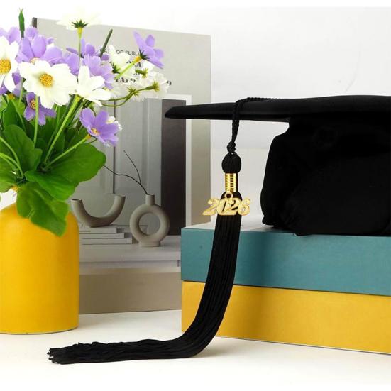 Matte Graduation Cap with 2026 Tassel Adjustable Elastic Unisex Graduation Cap for High School Middle School College Ceremony