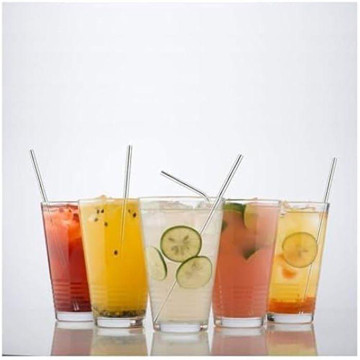 Pailles réutilisables - DEKODONIA - S3012380 - Acier inoxydable - Multicolore - Lot de 10