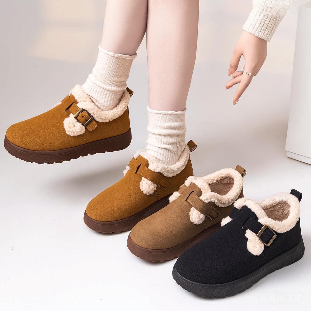 Cotton Shoes Women's Shoes New Thermal Snow Shoes Comfortable Short Boots Piled Thickened Boots Soft-soled Cotton Boots