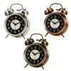 3" 4" Luminous Silent Metal Alarm Clock with Loud Ringtone - Bedside/Desk Use