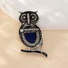 Owl Pendant Brooch With Natural Stone Embedding For Fashion Accessories