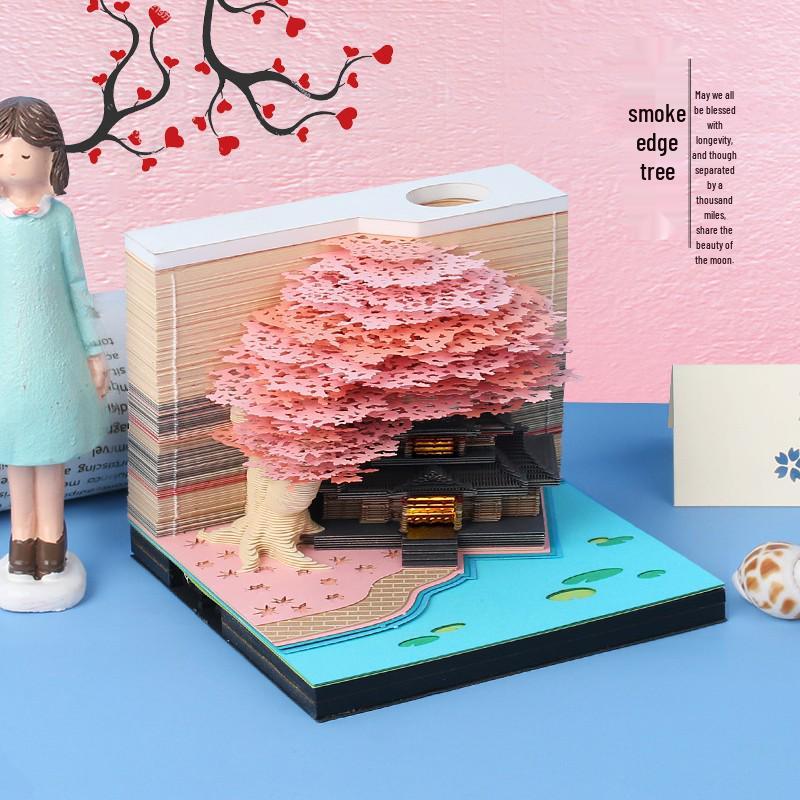 3D Pop-up 2027 Calendar Sticky Notes: Creative Business Souvenir and Paper Carving Ornament