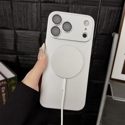 For Magsafe Magnetic Wireless Charge Case For iPhone 17 16 15 14 13 12 11 Pro Max 17Air 16e Silicone Glass Lens Protection Cover