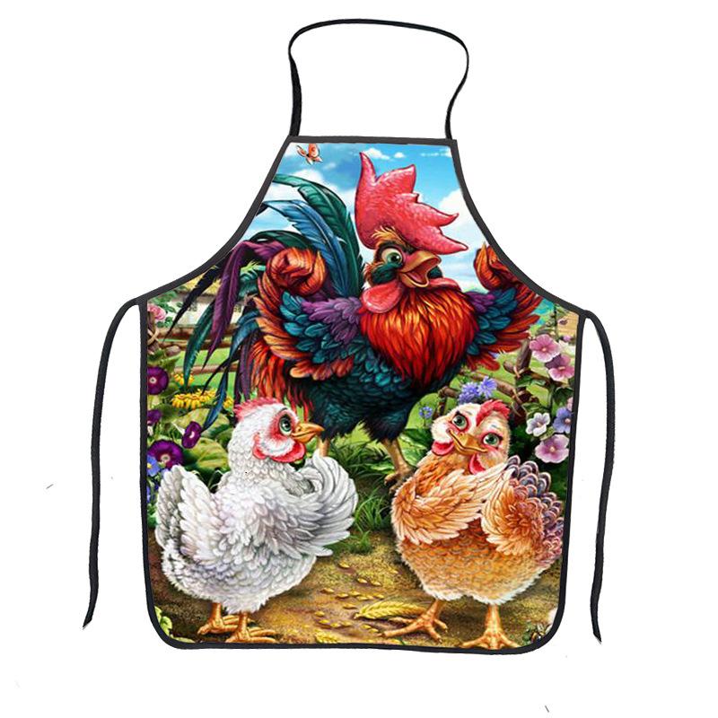 Innovative 3D Rooster Print Waterproof & Stain-Resistant Apron