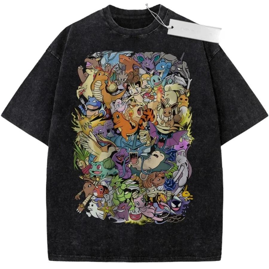 Pokemon Graphic Print T-Shirt Unisex ANIME Tees XL