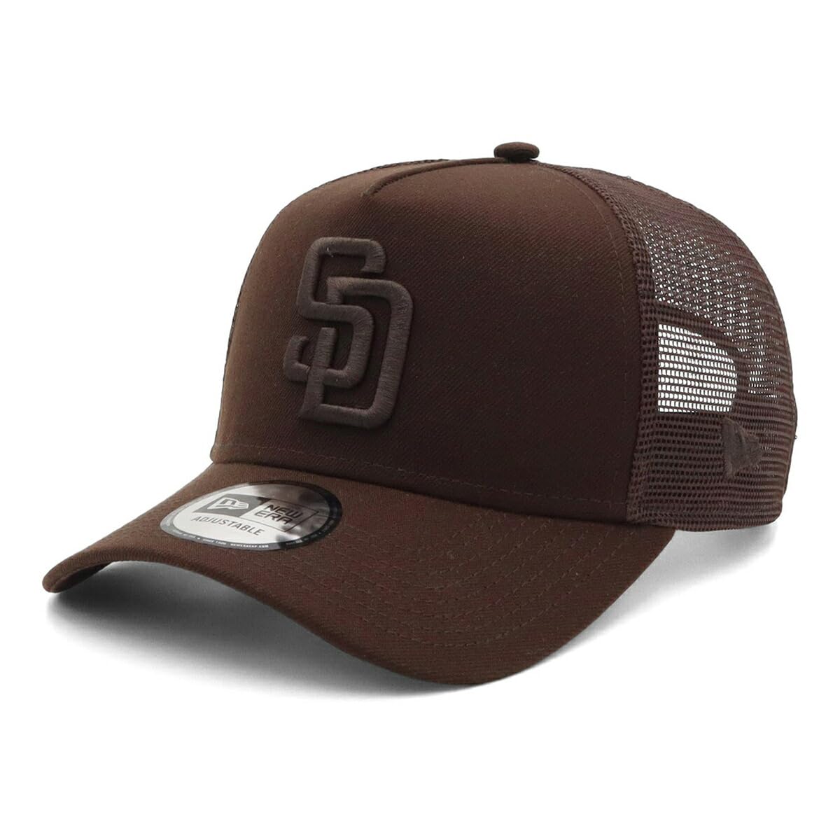 

New Era Mesh Cap 9FORTYA-FRAME MLB ONSPOTZ Exclusive SD Burntwood FREE 9Forty A-Frame Trucker Tonal Logo Mlb San Diego Padres