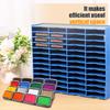 12/24/36/48 Slots Ink Pad Holder Organizer Waterproof Stamp Pad Storage Organizer Ink Pad Storage Rack Crafts Painting Tray Rack