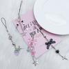 4Pcs Cute Bowknot Star Pendant Phone Charm Y2K Phone Chain Strap Sweet Bag Decoration Lanyards Keychain Accessories
