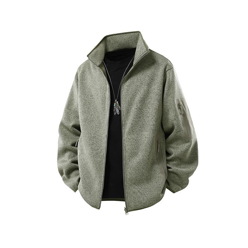 

Men s Trendy Stand Collar Cardigan – Autumn/Winter Comfortable, Versatile, Loose-Fit Outerwear for a Handsome, Casual City Look. S
