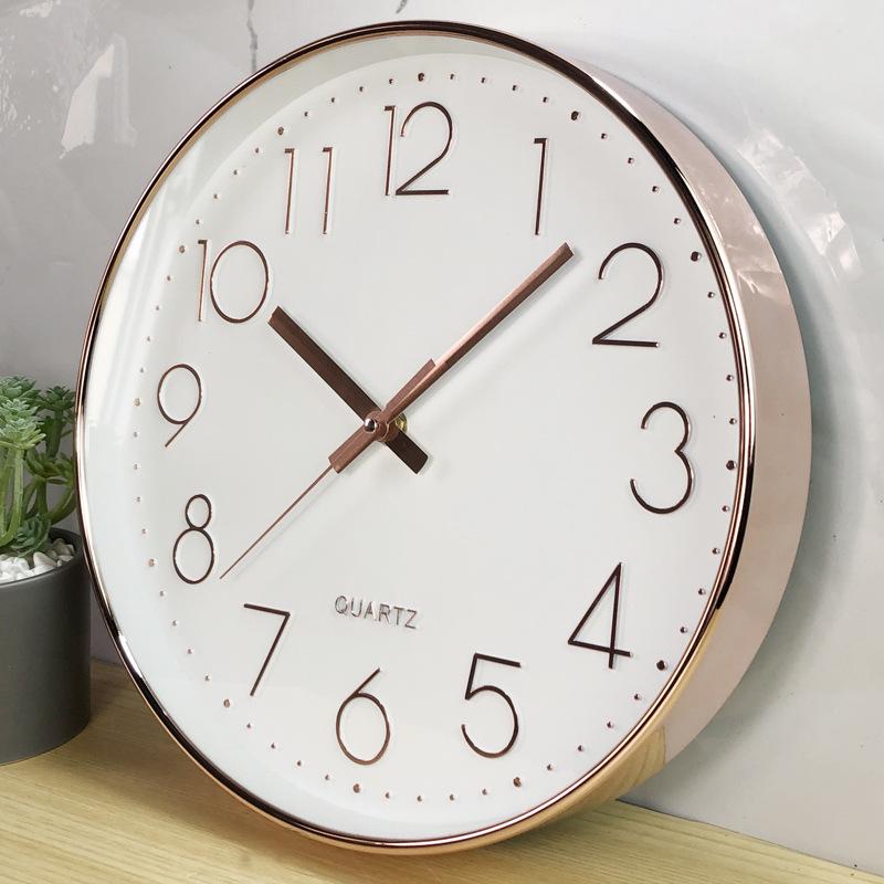 12" Silent Quartz Wall Clock for Living Room