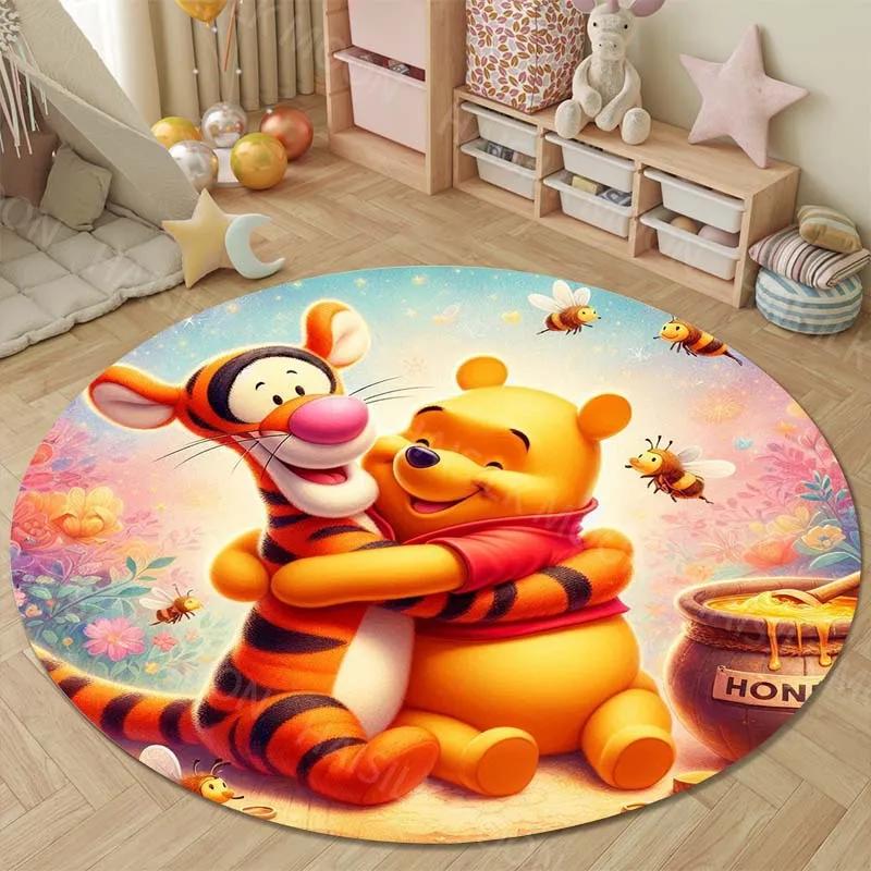3D P-P0kemon Gengar Round Rugs Bedroom Living Room Home Decor Floor Mats for Kids Room Bath Chair Mat Carpet Next Day Shipping