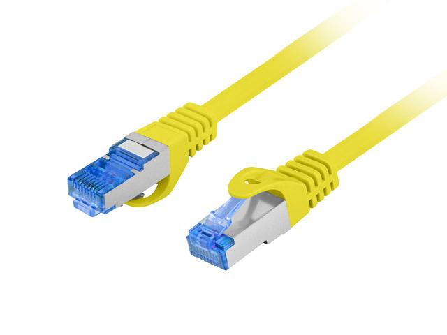 Patchcord Lanberg /FTP cat.6A 0.25m LSZH CCA fluke passed yellow