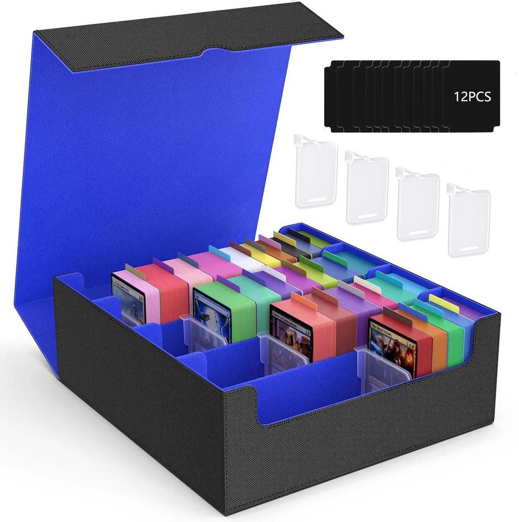 Four-Row PU Leather Pickup Box for 3000+ Yu-Gi-Oh! MTG TCG Cards