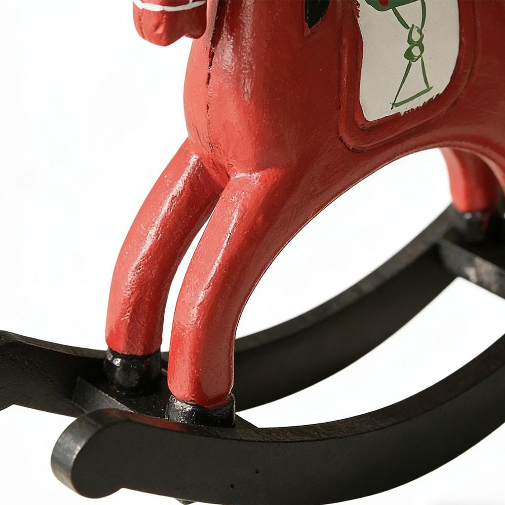 Cute Rocking Horse Ornament Retro Style Rocking Horse Desktop Decoration Horse Statue For Home Children's Room Decoration