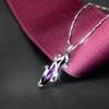 Fashionable Income ,European And American Korean Version Of Ling Ai Amethyst Necklace Romantic Tears Of Love Lucky Pendant Gift